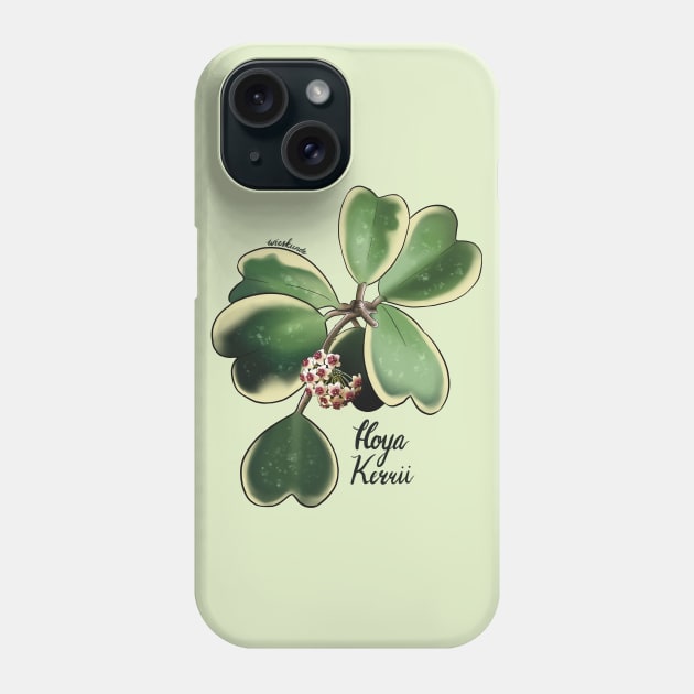 Hoya Kerrii in bloom Phone Case by Wieskunde