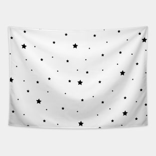 Tiny Stars Dark - Black Stars Tapestry