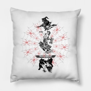 Celebrating the Halloween with a Circle of Witches! Pillow