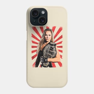 Ronda Rousey Wrestling Vintage Fan Art Phone Case