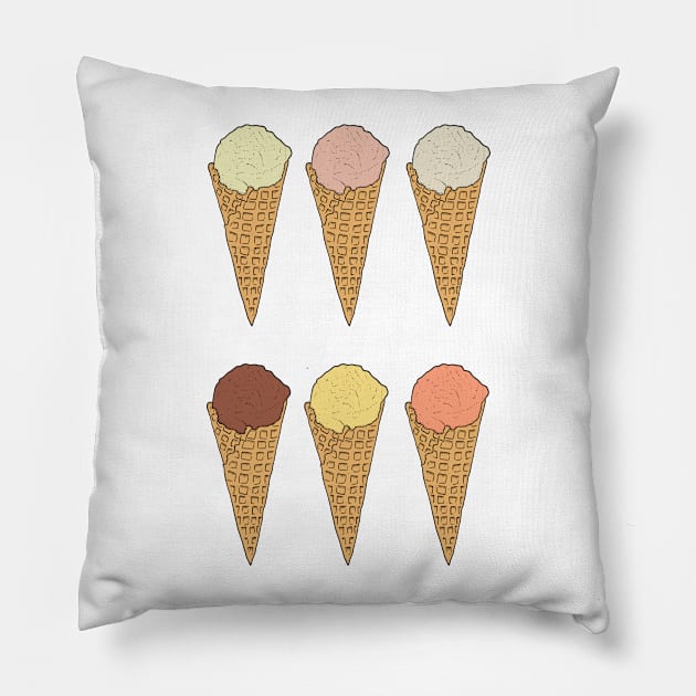 Ice Сream Сone Pillow by WhiteRave