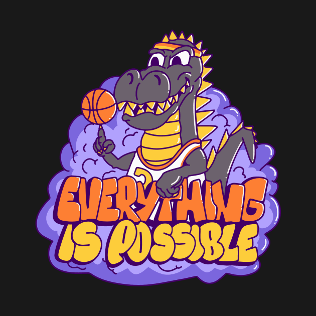 Basketball Dino by Hamster Design