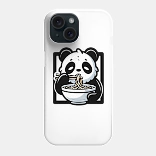 panda eating ramen noodles Phone Case