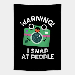 Warning I Shap At People Cute Camera Pun Tapestry