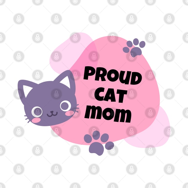 proud cat mom Design by luxeshirt