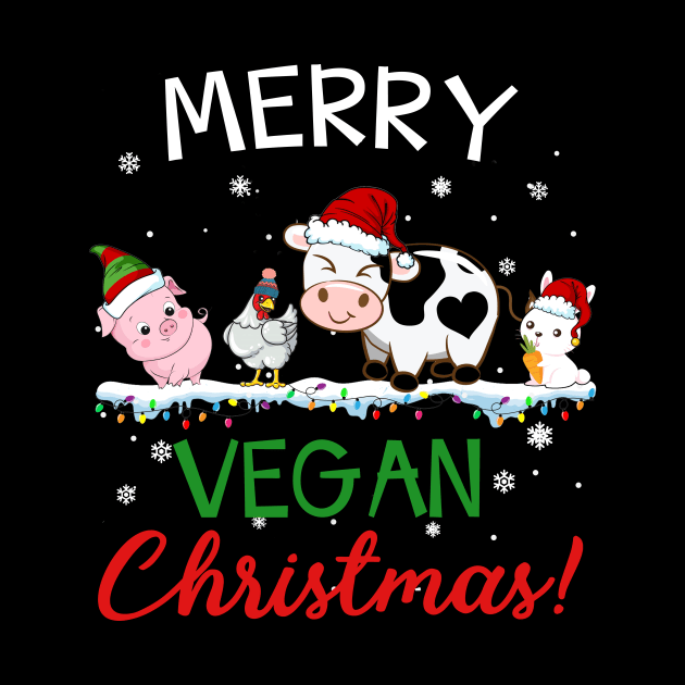 Animals Merry Vegan Christmas by Dunnhlpp