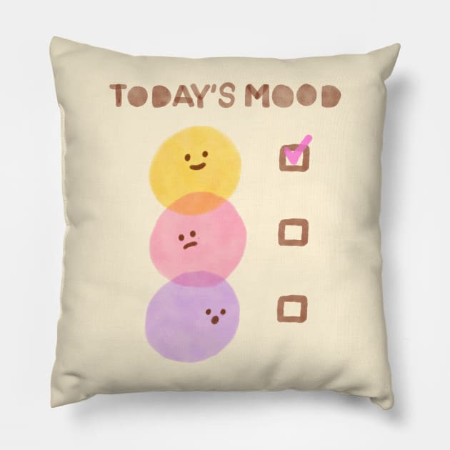 Today’s mood check! Happy mood only. Positive smiley face Pillow by summerheart