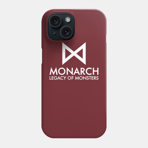 Monarch: Legacy of Monsters titles (white) Phone Case by GraphicGibbon