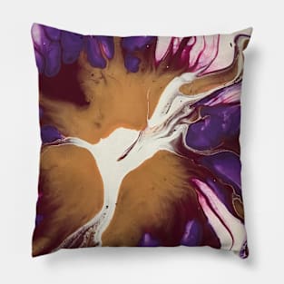 Purple Magenta Lily Floral Pillow