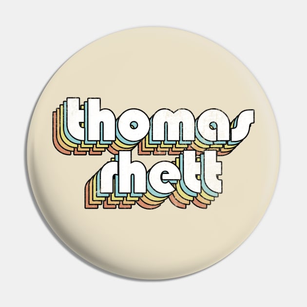 Thomas Rhett - Retro Rainbow Letters Pin by Dimma Viral