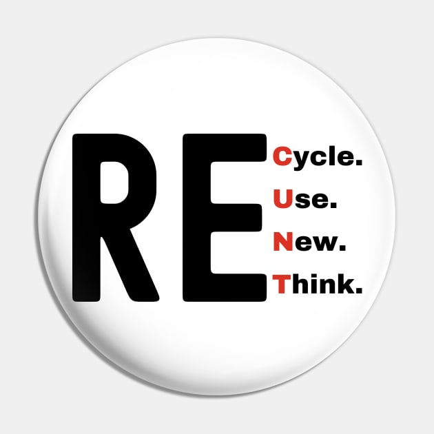 Recycle Reuse Renew Rethink Pin by Xtian Dela ✅