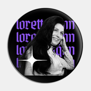 Loretta lynn x retro Pin