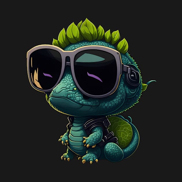 Chameleon with Sunglasses by JapKo