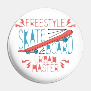 Skate board  design. Extreme sports. Free style. Pin