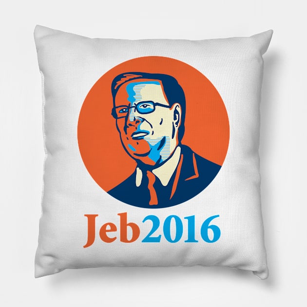 Jeb 2016 President Republican Pillow by retrovectors