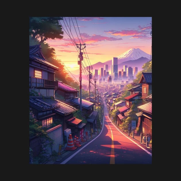 Japanese Lane - Anime Drawing by AnimeVision