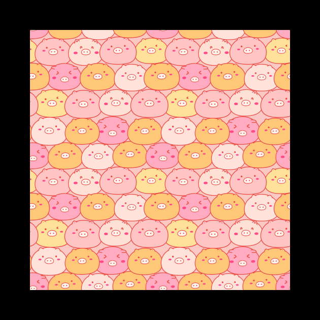 Lovely Pig Pattern by aquariart