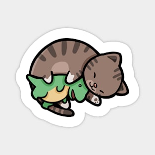 Cat with T-Rex, Dino, Dinosaur Magnet