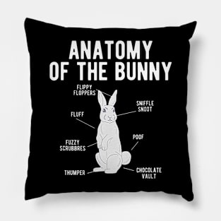 Anatomy Bunny Rabbit Pillow