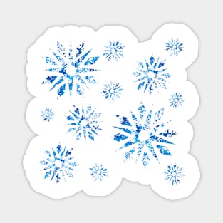 Marbled Snowflakes Pattern Magnet