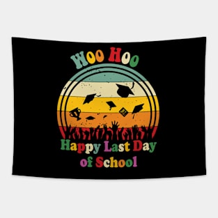 Woo Hoo Happy Last Day of School Fun Teacher Students Summer Tapestry