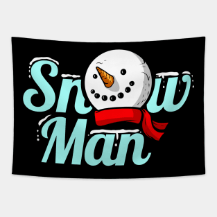 The SnowMan Costume For Christmas Tapestry