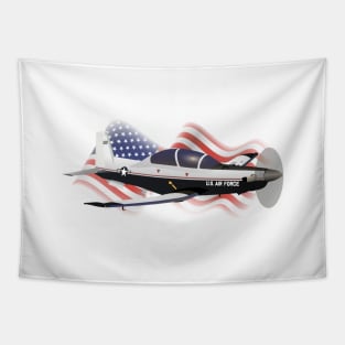 Patriotic T-6 Texan II Trainer Aircraft Tapestry