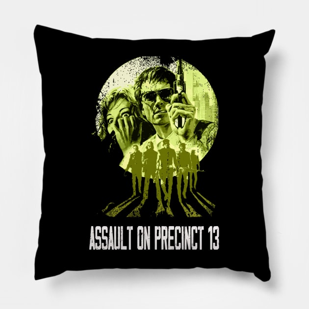 Urban Warfare Wear Precinct 13 Apparel for Fans of Gritty Action Cinema Pillow by Zombie Girlshop