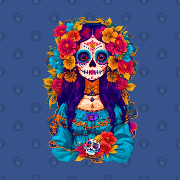 Sugar Skull Halloween by CatCoconut-Art