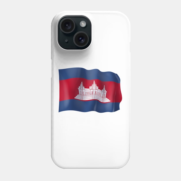 Cambodia flag Phone Case by SerenityByAlex