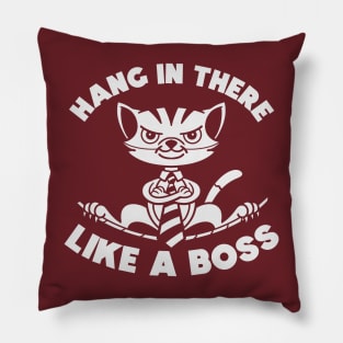 Hang There Boss Mono Pillow