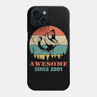 Awesome Since 2001 Year Old School Style Gift Women Men Kid Phone Case