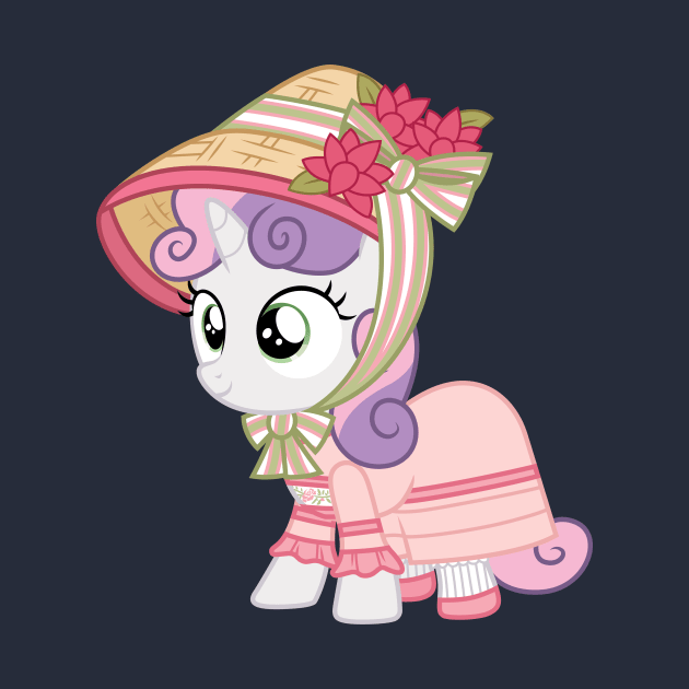 Sweetie Belle as Caroline Abbott by CloudyGlow