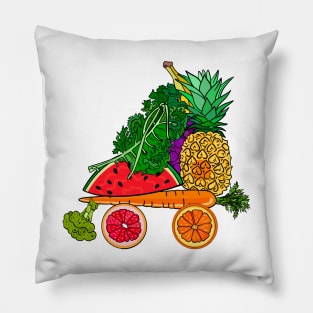 Plant Based Fruity Veggie Roller Skate Pillow