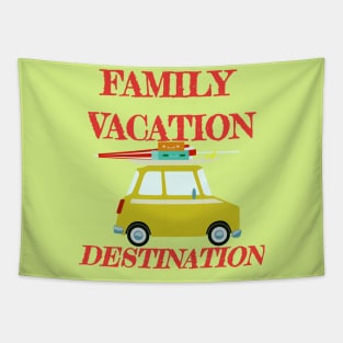 Family Vacation Destination Car Design Tapestry