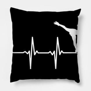 Figure Skating Ice Dancing Heartbeat Gift For Figure Skaters Pillow