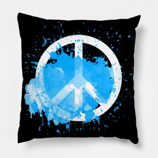 Peace of a Rainbow - Ice Blue Pillow