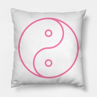 Yin Yang pink - Ancient Chinese philosophy symbol Pillow