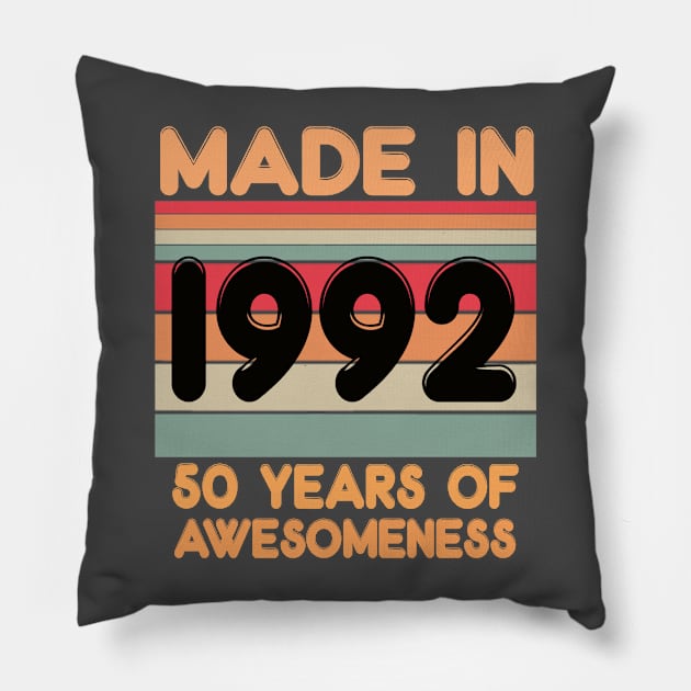 Made In 1992 Pillow by kiwodesign