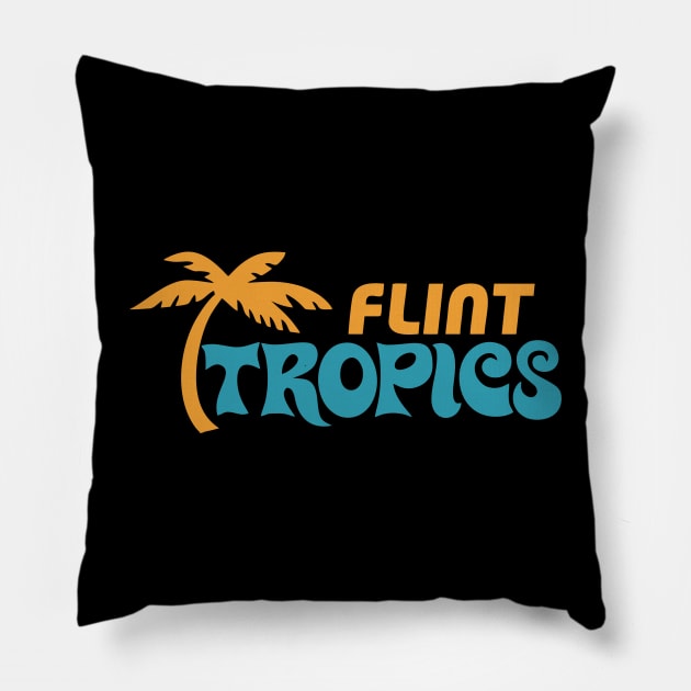 Flint Tropics Pillow by The Moon Child