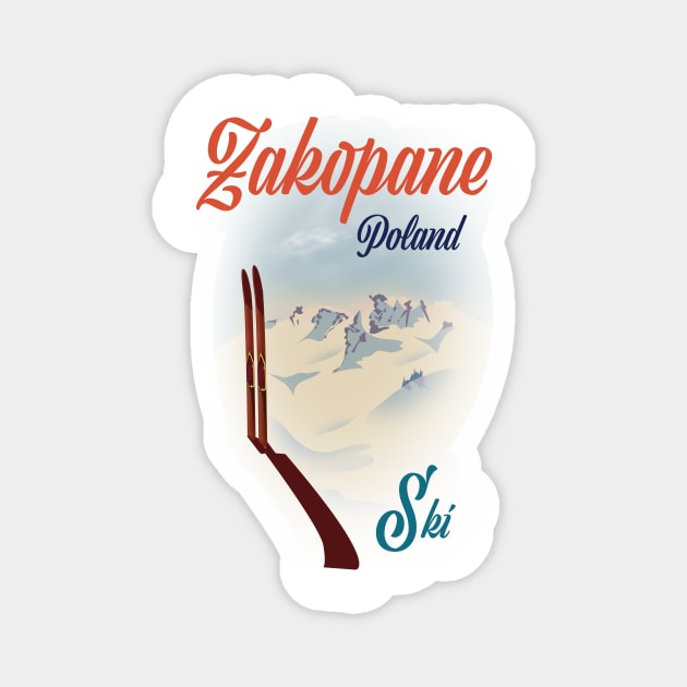 Zakopane Poland ski Magnet by nickemporium1