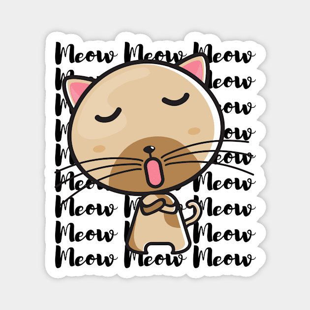 Cute Kitty Magnet by François Belchior