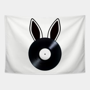 SpinSpinBunny - Bunny Ears Vinyl Record Main Logo Tapestry