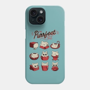 The Purrfect Fit - Funny White Cats Phone Case