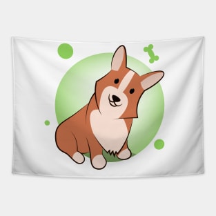 Cute corgi cartoon Tapestry