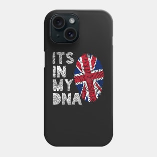 Its In My DNA United Kingdom British Fingerprint Phone Case