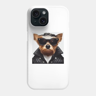 Rebel Yorkie like James Dean Phone Case