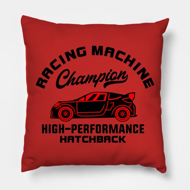 RACING CAR CHAMPION Pillow by beanbeardy