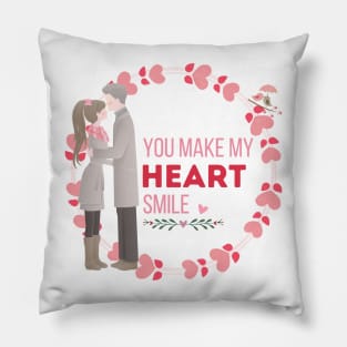 Valentine, you make my heart smile. Pillow
