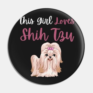 This Girl Loves Shih Tzu Dog Flowers For Floral Dogs Pin